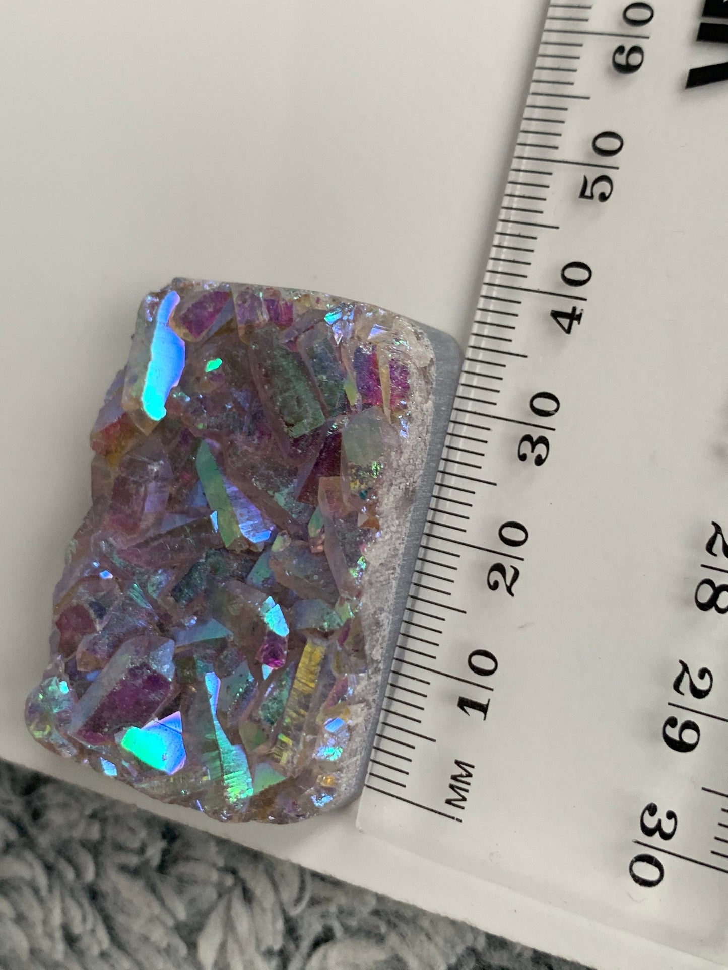 Aura Amethyst Crystal Gemstone Rectangular Cluster (3)