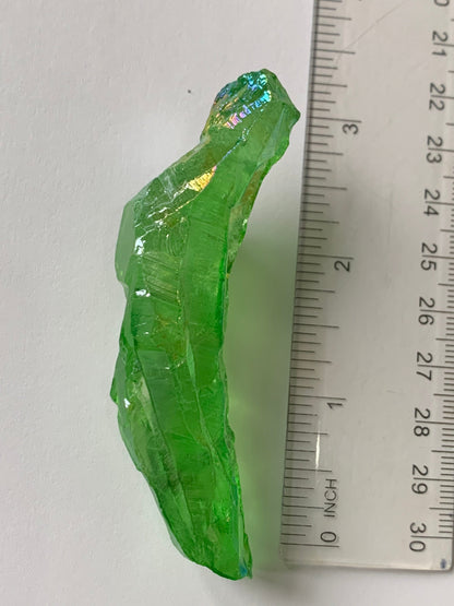 Green Aura Quartz Rough Gemstone Crystal Unicorn Tear - Large