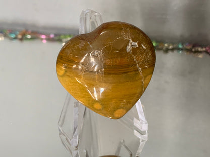 Ocean Jasper Gemstone Crystal Heart Carving Small (2)