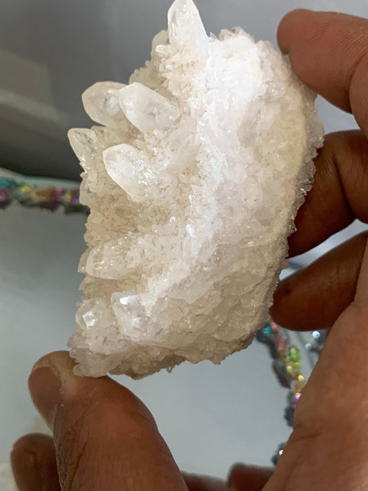 Himalayan Clear Quartz Gemstone Crystal Rough Cluster Specimen (A)
