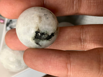 Rainbow Moonstone Gemstone Crystal Sphere - Mini Large