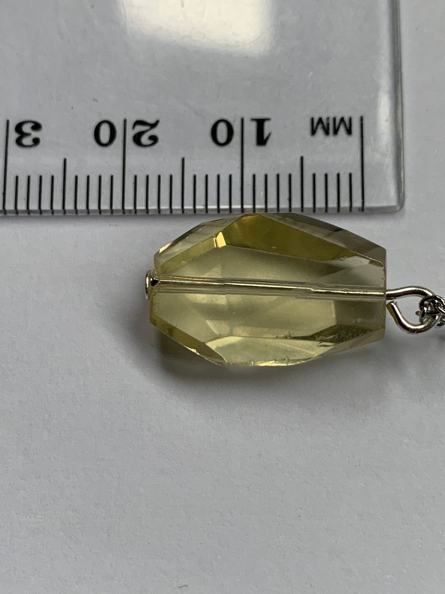 Citrine Crystal Gemstone Faceted Beaded Necklace - Medium