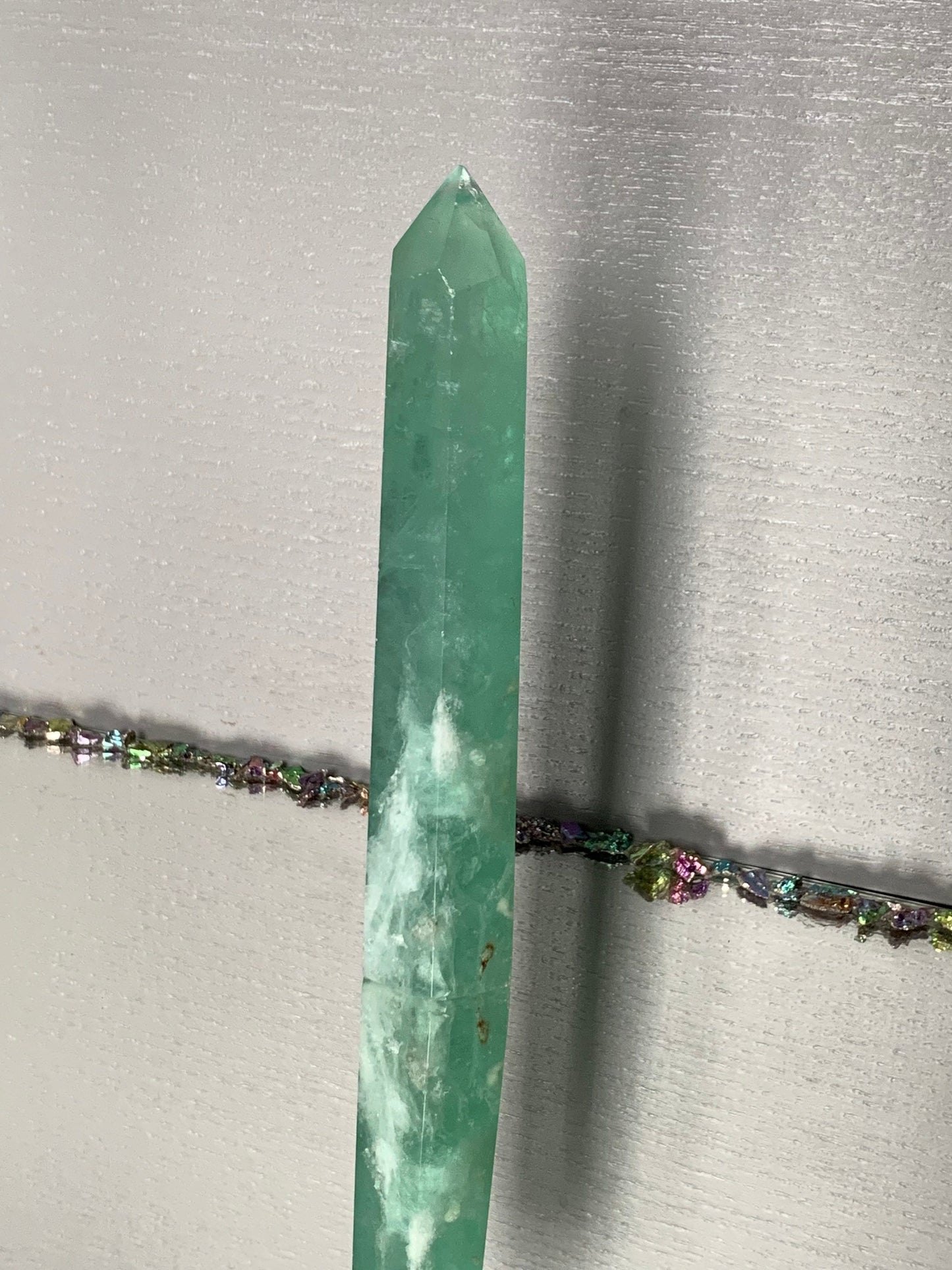 Green Fluorite Gemstone Crystal Tower - (3)