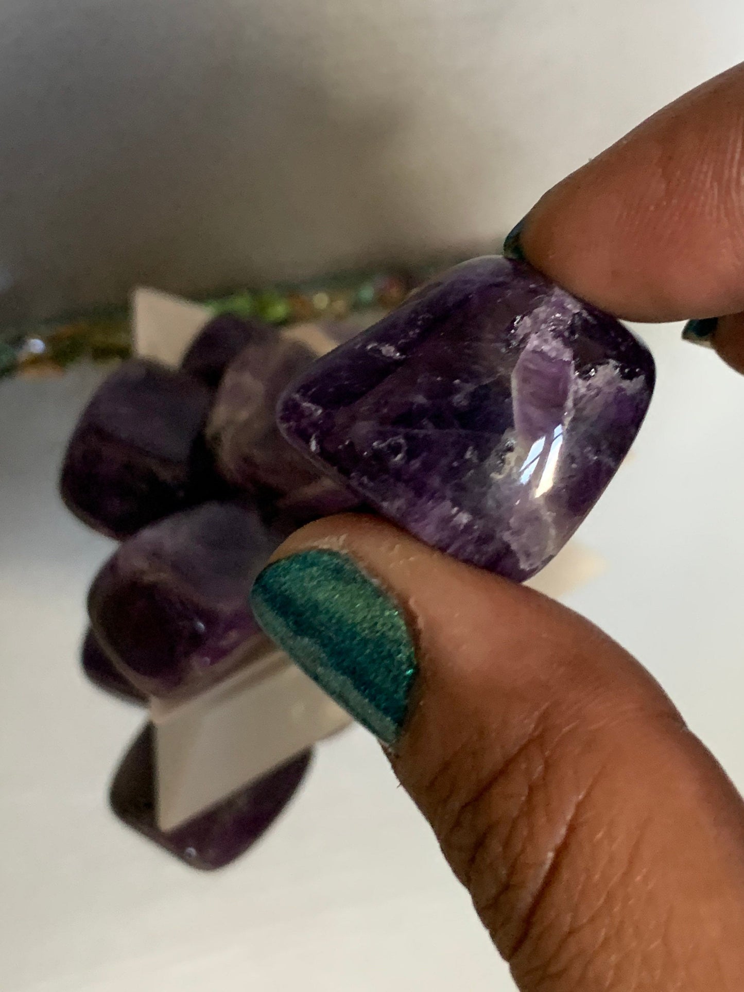 Amethyst Tumbled Gemstone Crystal Cube - Medium