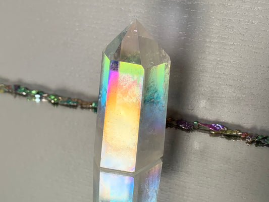 Angel Opal Aura Quartz Gemstone Crystal Tower Point (4)