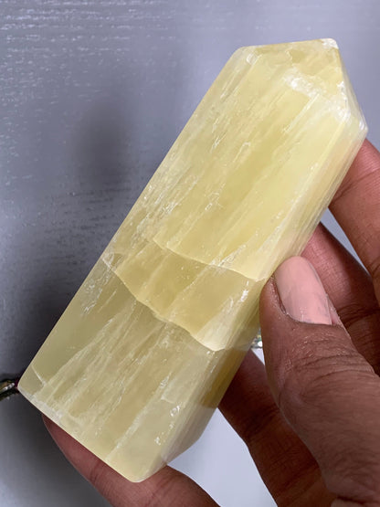 Lemon Calcite Crystal Gemstone Tower - Large (1)