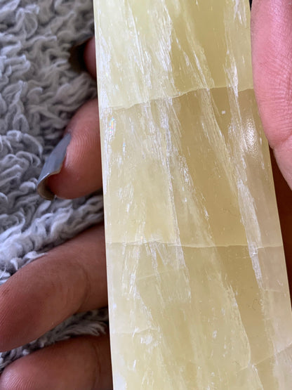 Lemon Calcite Crystal Gemstone Tower - Large (2)