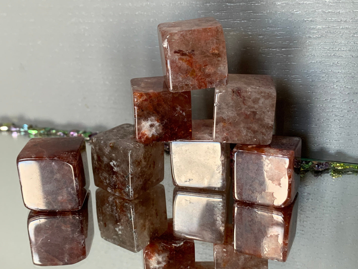Fire Quartz - Crystal Gemstone Cube - Large