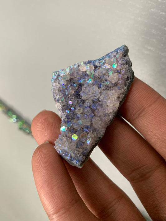 Aura Amethyst Crystal Gemstone Cluster Small (1)