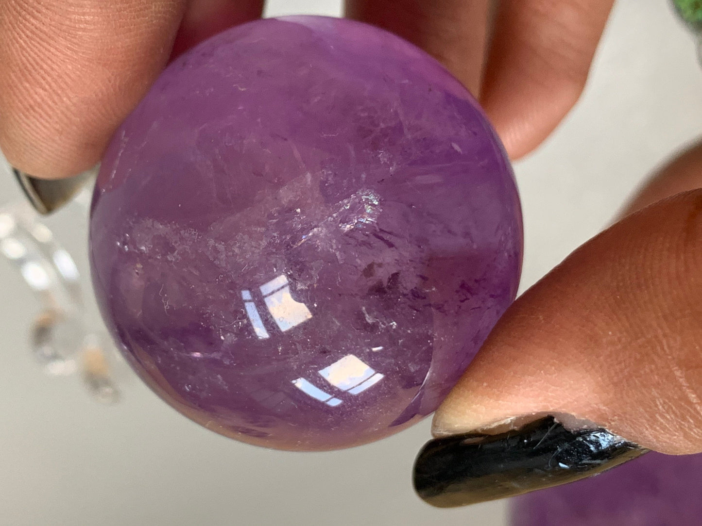 Amethyst Crystal Gemstone Sphere & Wand Set no 1 - Small