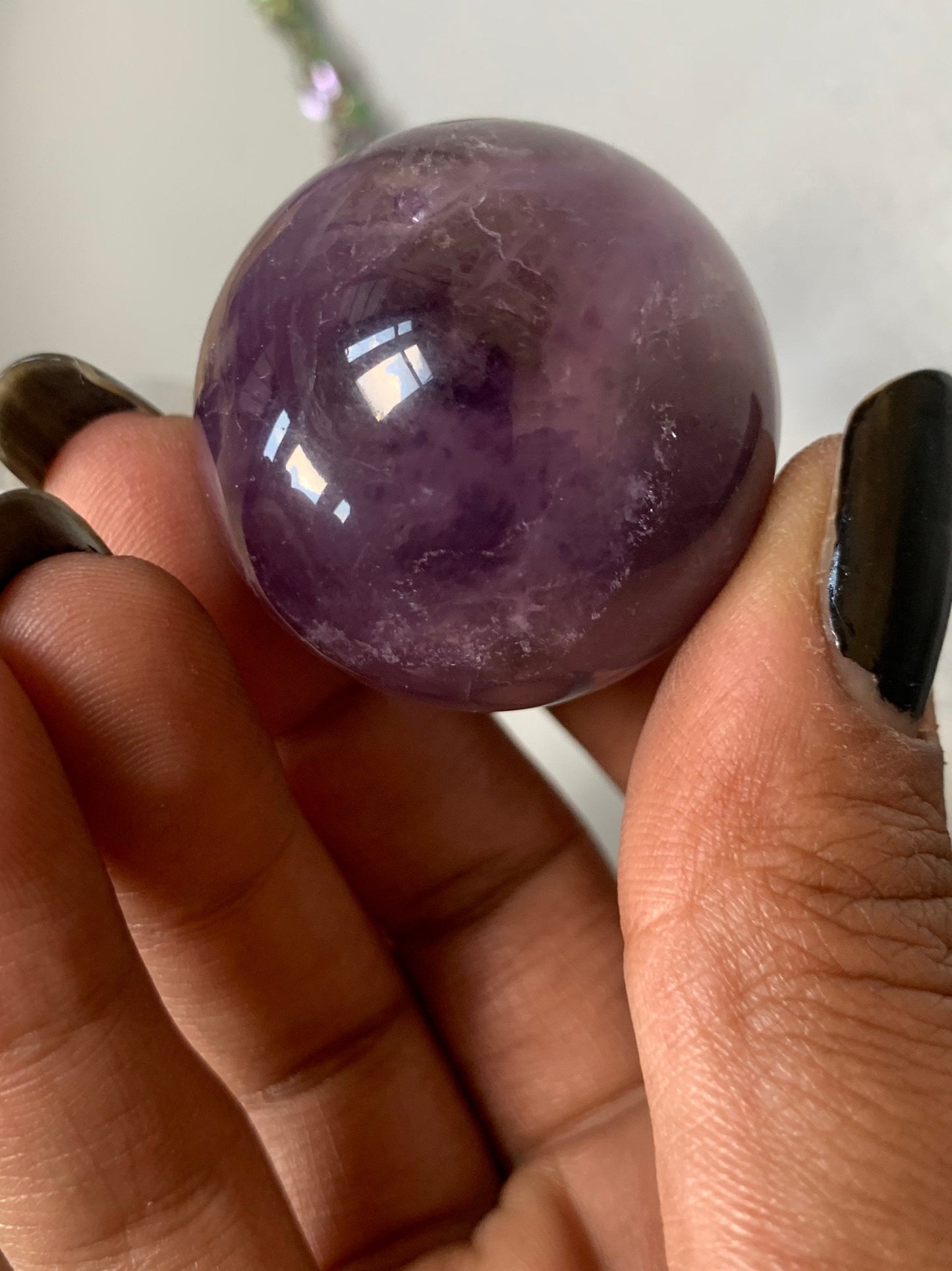 Amethyst Crystal Gemstone Sphere & Wand Set no 2 - Small