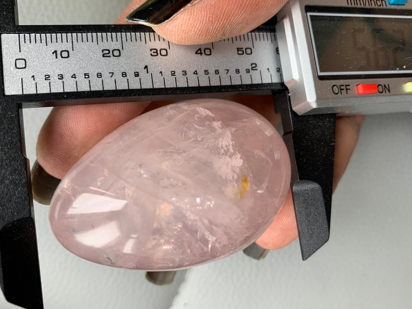 Star Rose Quartz Gemstone Crystal Egg - Small