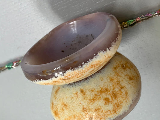 Agate Crystal Gemstone Ring Trinket Bowl Dish - Low