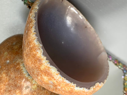 Agate Crystal Gemstone Ring Trinket Bowl Dish - Deep
