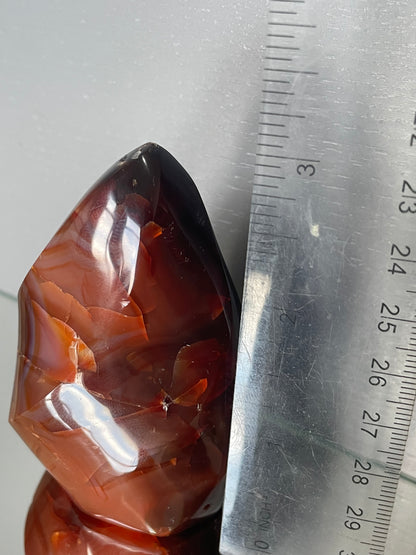 Carnelian (UV reactive) Crystal Gemstone Flame Carving