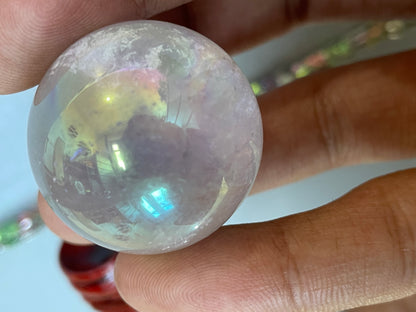 Angel Aura Quartz Crystal Gemstone Sphere - S (1)