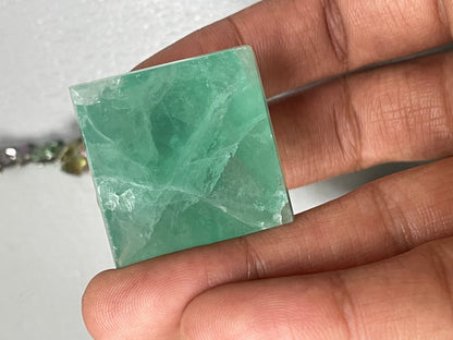 Green Fluorite Crystal Gemstone Pyramid Carving (2)