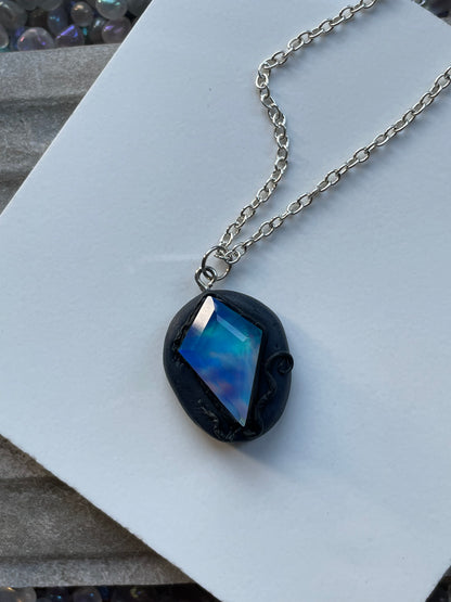 Kite Aurora Opal Doublet Crystal Gemstone Necklace