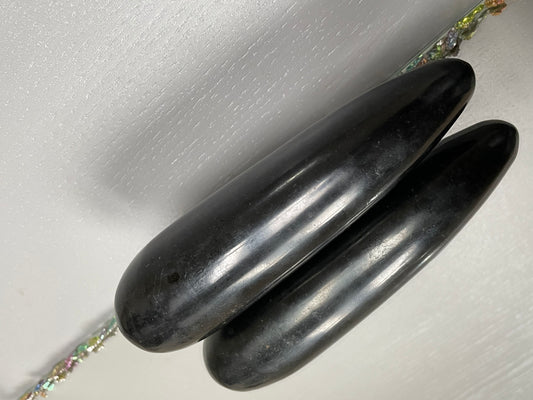 Black Tourmaline Crystal Gemstone Massage Wand — Self-Care Tool (2)