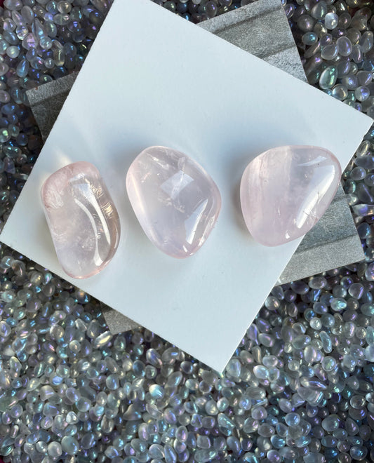 Star Rose Quartz Tumbled Grade A Gemstone Crystal - Large