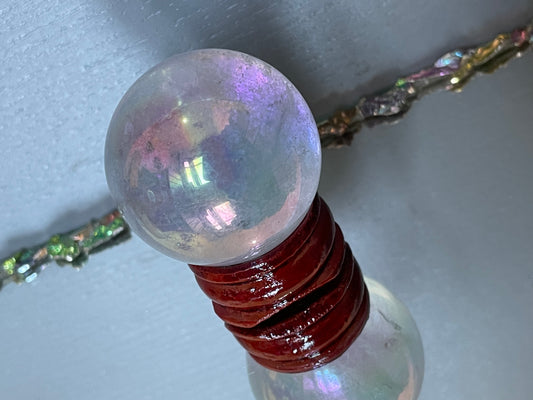 Angel Aura Quartz Crystal Gemstone Sphere - Medium(2)