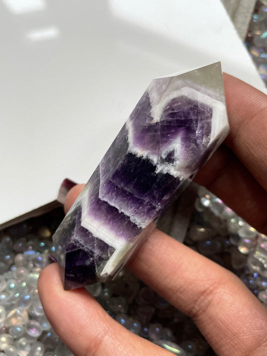 Dream Amethyst Crystal Gemstone Double Terminated Point - 2A