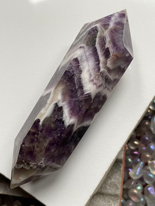 Dream Amethyst Crystal Gemstone Double Terminated Point - 1A