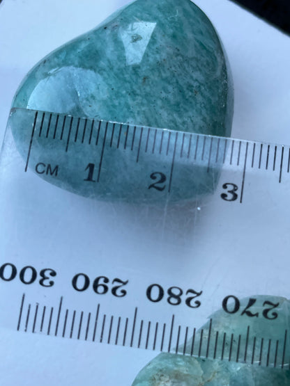 Amazonite Crystal Gemstone Puffy Heart Carving