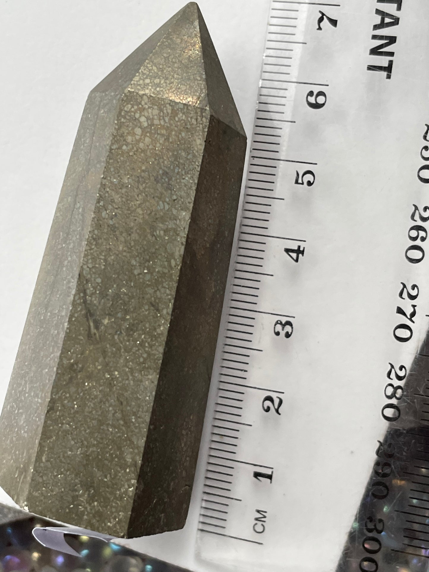 Pyrite Gemstone Crystal Tower Point - (B)