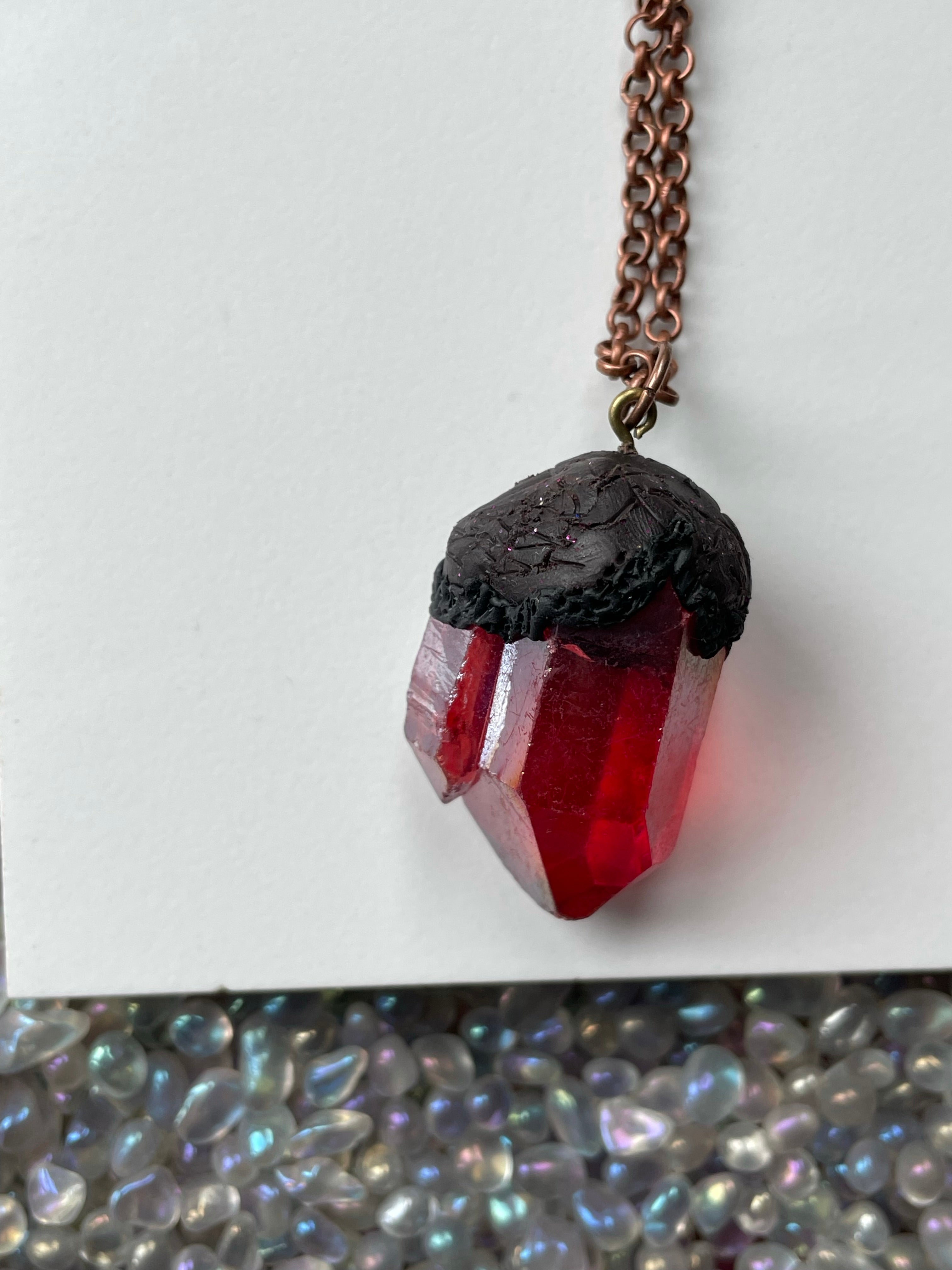 Red Crystal Necklace | Eudialyte - Rita's Rainbow Jewelry - Handmade  Gemstone Jewelry