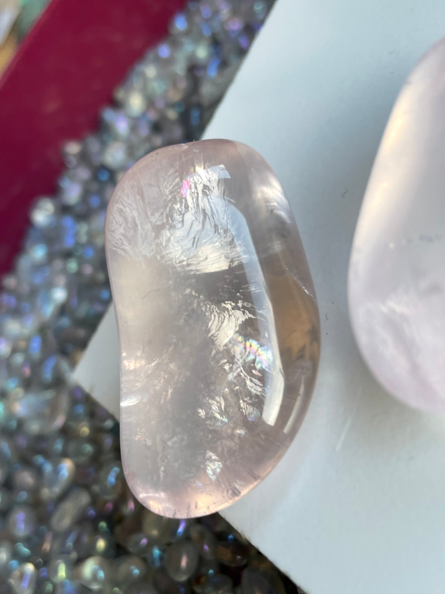 Star Rose Quartz Tumbled Grade A Gemstone Crystal - Large