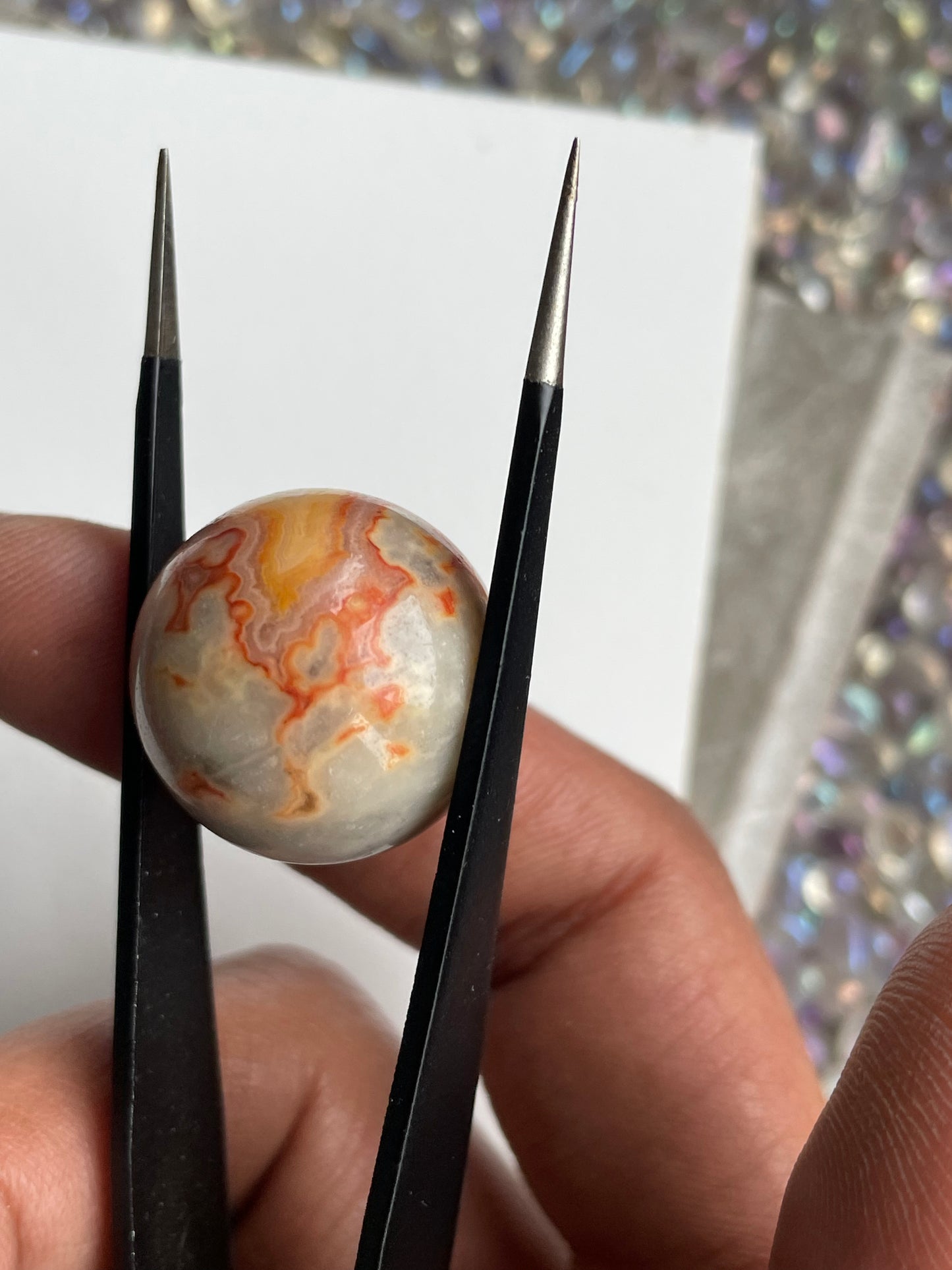 Crazy Lace Agate Crystal Gemstone Mini Sphere (1)