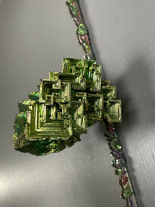 Green Bismuth Crystal Specimen - L2