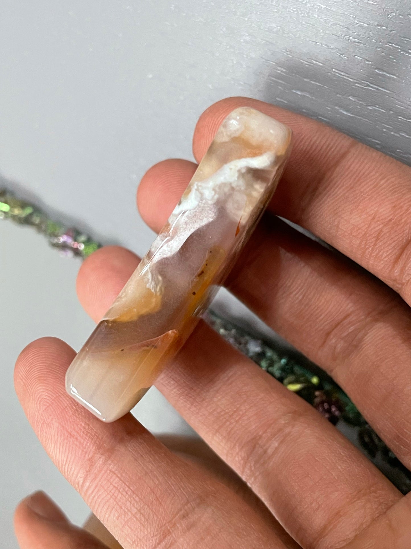 Flower Agate Crystal Gemstone Carving Crescent Moon (1)