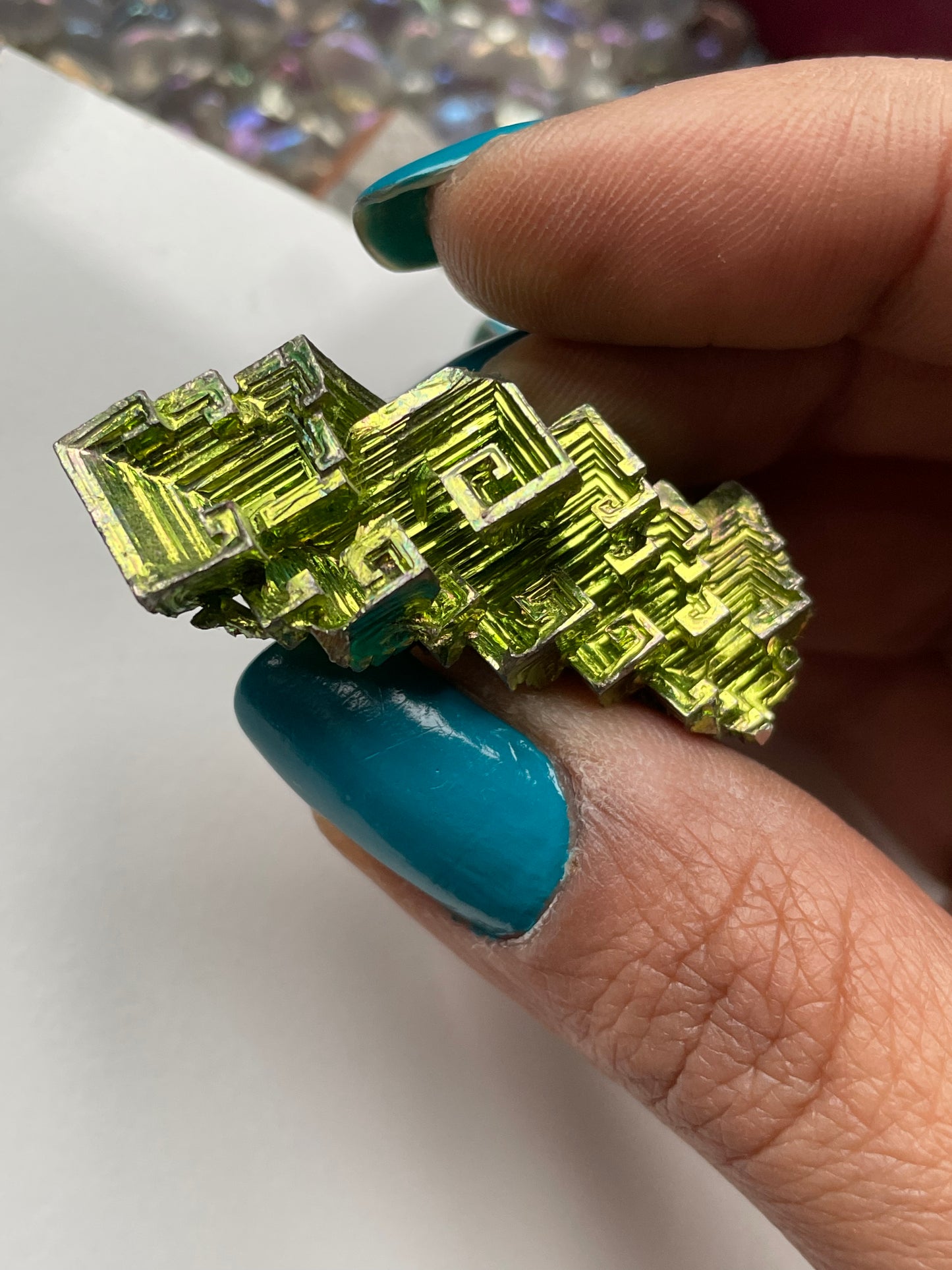 Green Bismuth Crystal Specimen - S (2)
