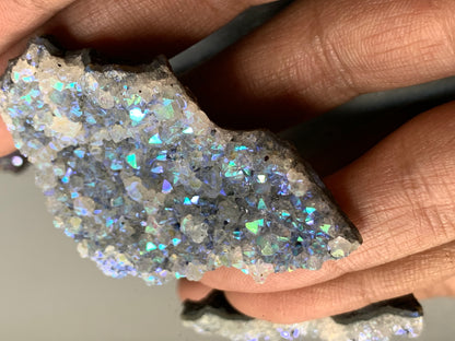 Aura Amethyst Quartz Crystal Gemstone Cluster Small (5)