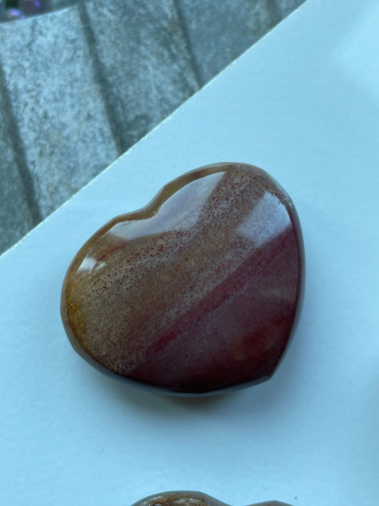 Petrified Wood Fossil Crystal Gemstone Heart Carving (2)