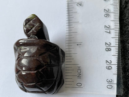 Rainforest Jasper Gemstone Crystal Turtle Animal Carving Small