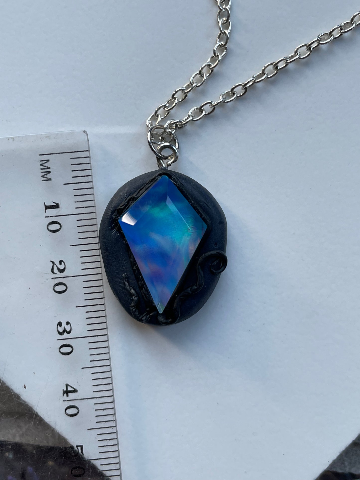 Kite Aurora Opal Doublet Crystal Gemstone Necklace
