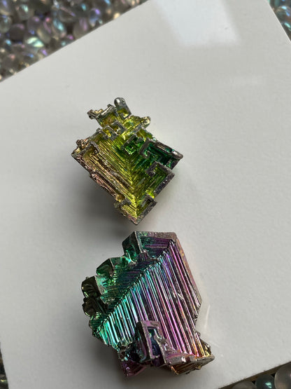 Bismuth Crystal Specimen - (1) Set of Two