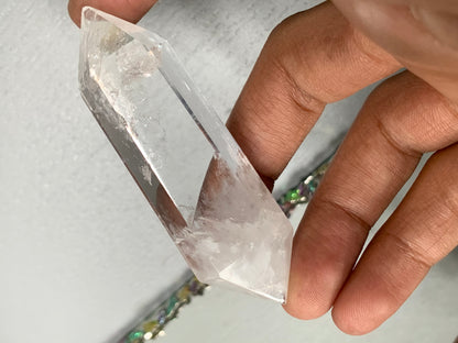 Clear Quartz Crystal Gemstone DOUBLE TERMINATED Point Medium (2)