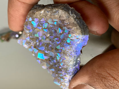 Aura Amethyst Quartz Crystal Gemstone Cluster Small (4)