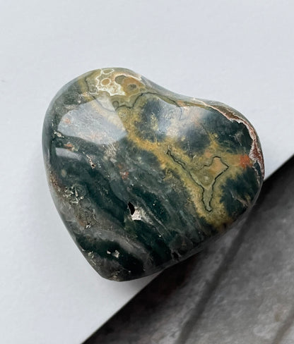 Ocean Jasper Gemstone Crystal Heart Small (7)