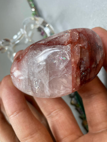 Fire Quartz - Crystal Gemstone Jellybean Egg - S (2A)