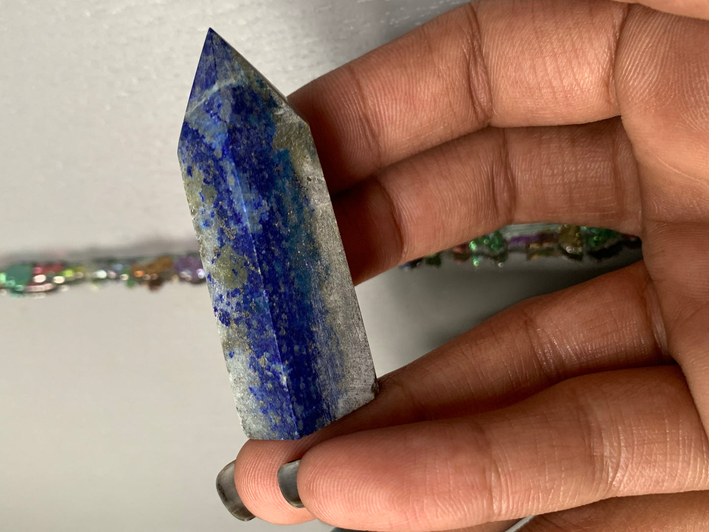 Lapis Lazuli Gemstone Crystal Tower Point (2)
