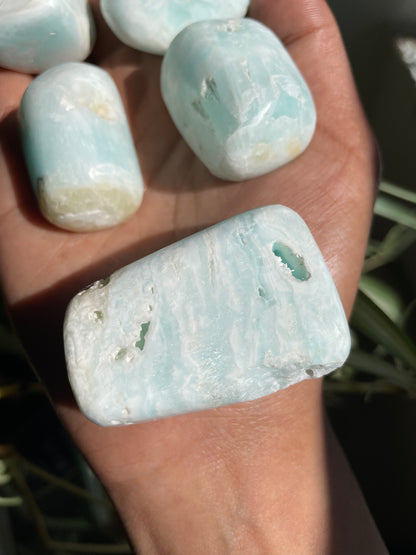 Caribbean Calcite Aragonite Crystal Gemstone Tumbled Chunky Stone - Medium