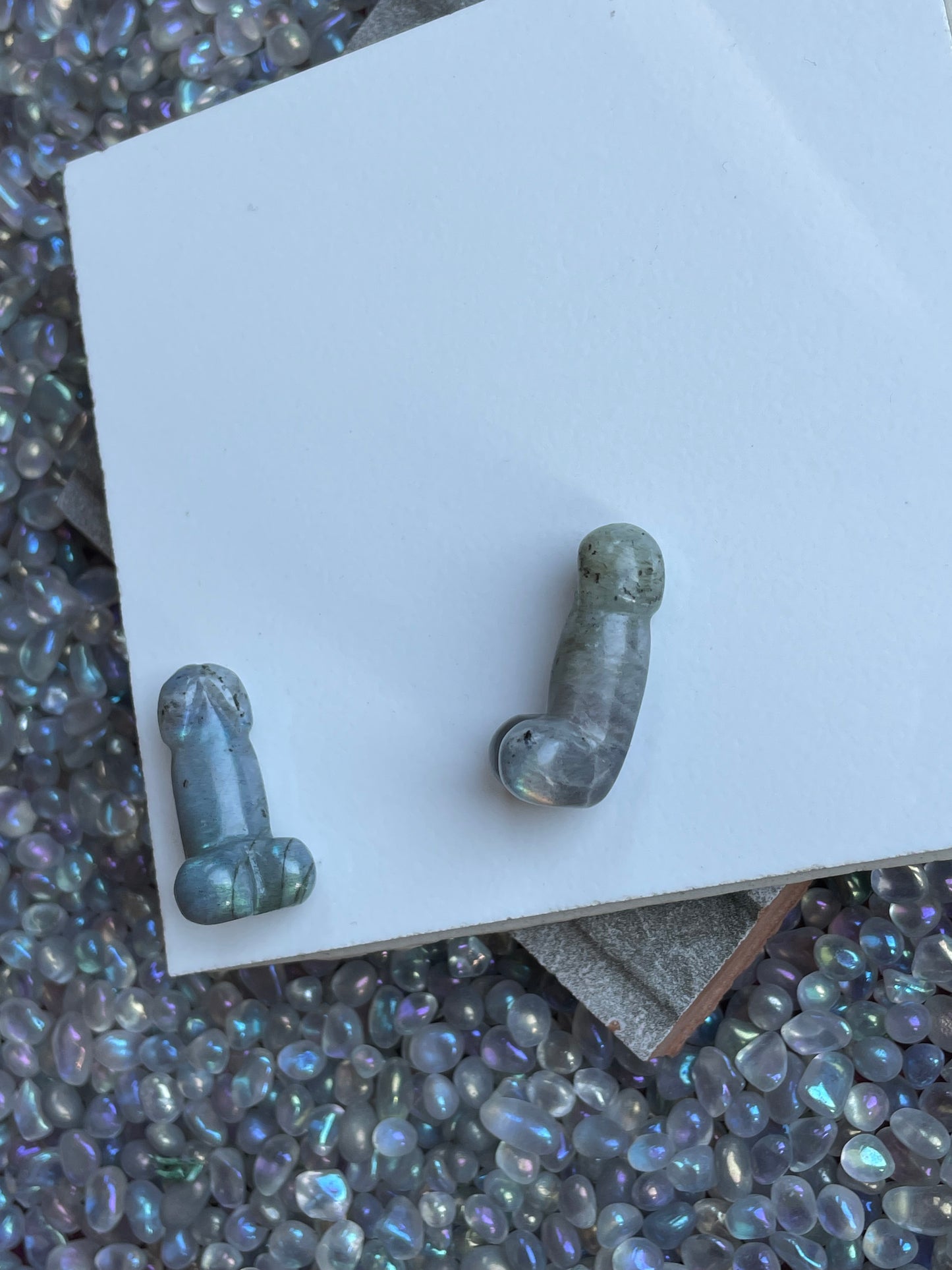 Labradorite Mini Penis Phallus Crystal Gemstone Carving