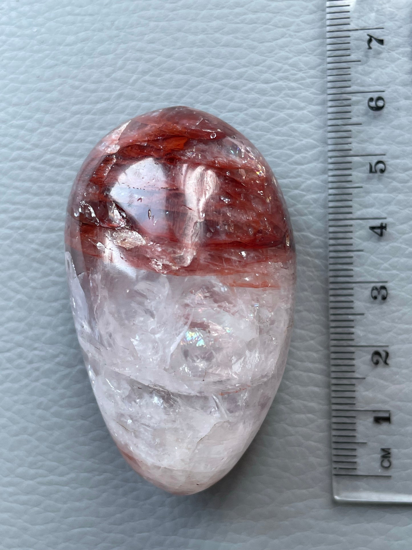Fire Quartz - Crystal Gemstone Jellybean Egg - S (2A)