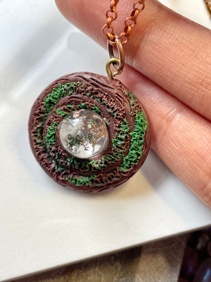 Lodalite Garden Quartz Crystal Gemstone Enchanted Forest Necklace