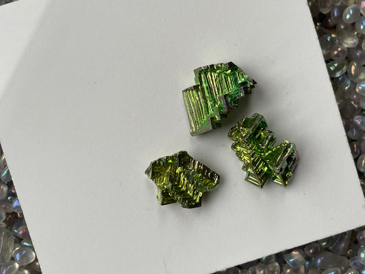 Bismuth Crystal Specimen - (14) Set of Three